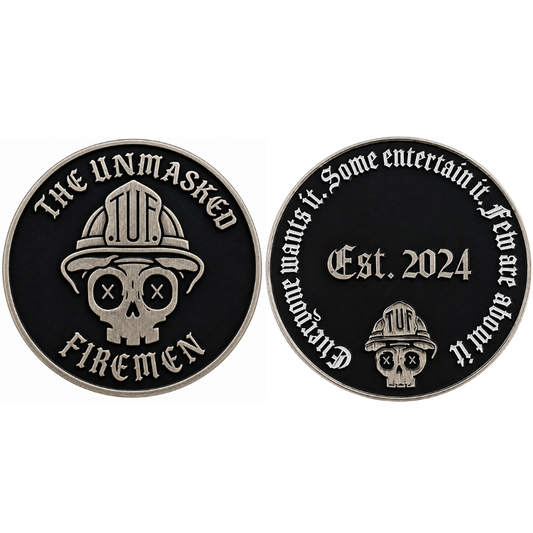 The Unmasked Firemen Challenge Coin